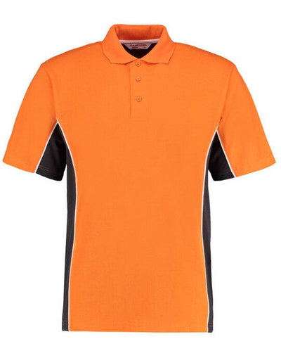 Kustom Kit KK475 Mens Classic Track Polo - Orange/Graphite/White