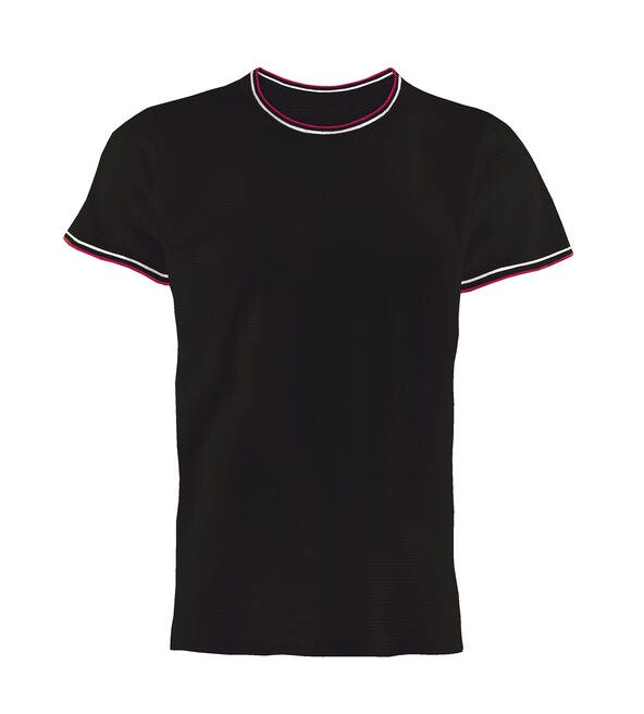 Kustom Kit KK519 Mens Fashion Fit Tipped Tee - Black/White/Red