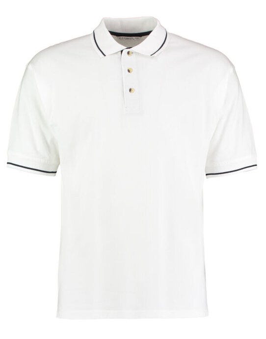 Kustom Kit KK606 Mens Classic St.Mellion Polo - White/Navy