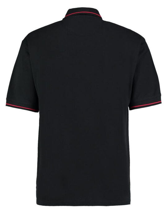 Kustom Kit KK606 Mens Classic St.Mellion Polo - Black/Bright Red