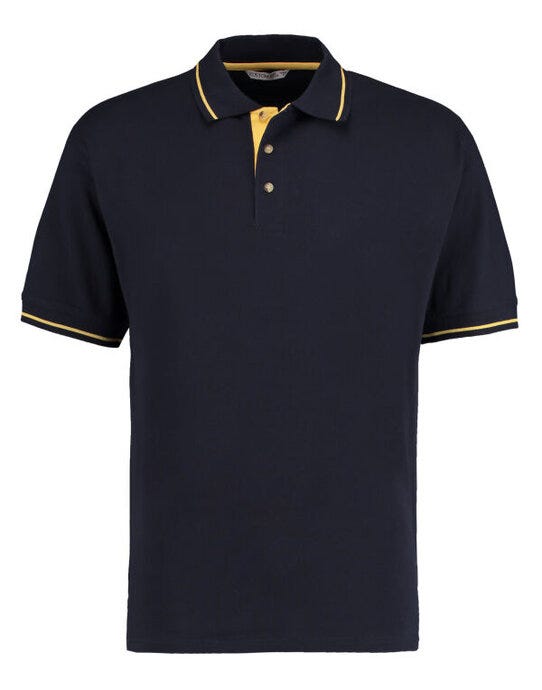 Kustom Kit KK606 Mens Classic St.Mellion Polo - Navy/Sun Yellow