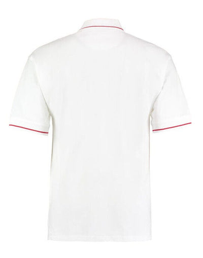 Kustom Kit KK606 Mens Classic St.Mellion Polo - White/Bright Red