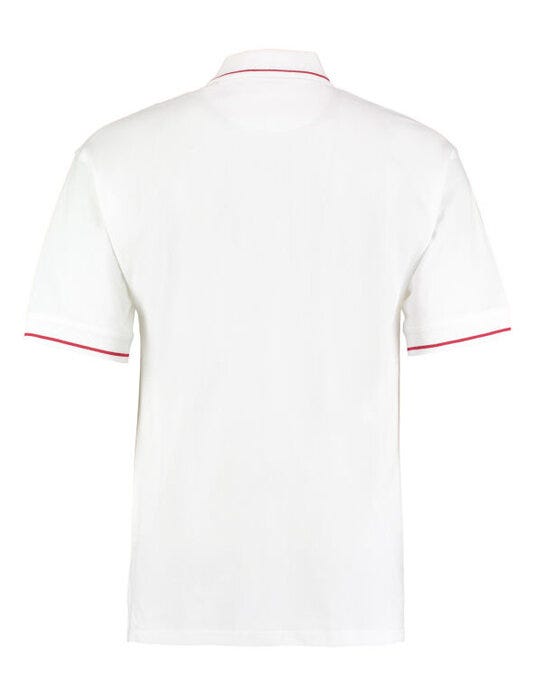 Kustom Kit KK606 Mens Classic St.Mellion Polo - White/Bright Red