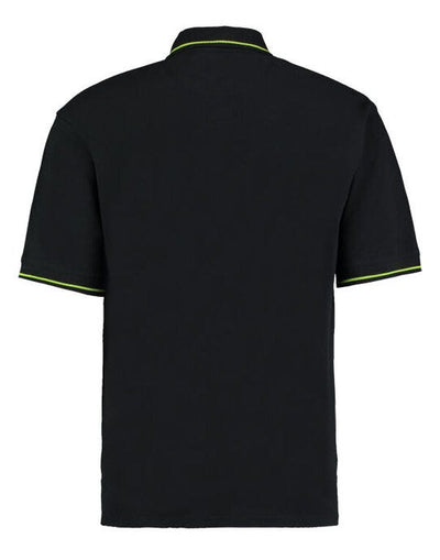 Kustom Kit KK606 Mens Classic St.Mellion Polo - Black/Lime