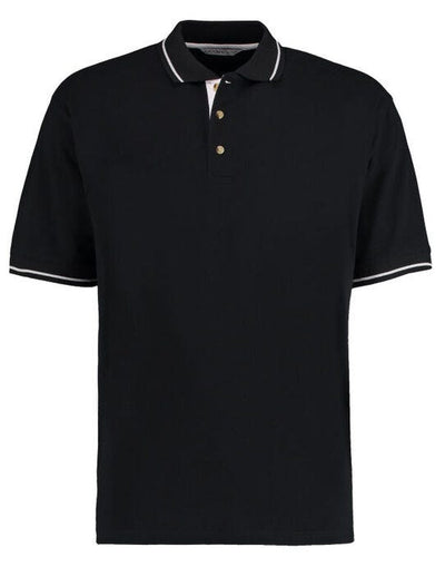 Kustom Kit KK606 Mens Classic St.Mellion Polo - Black/White