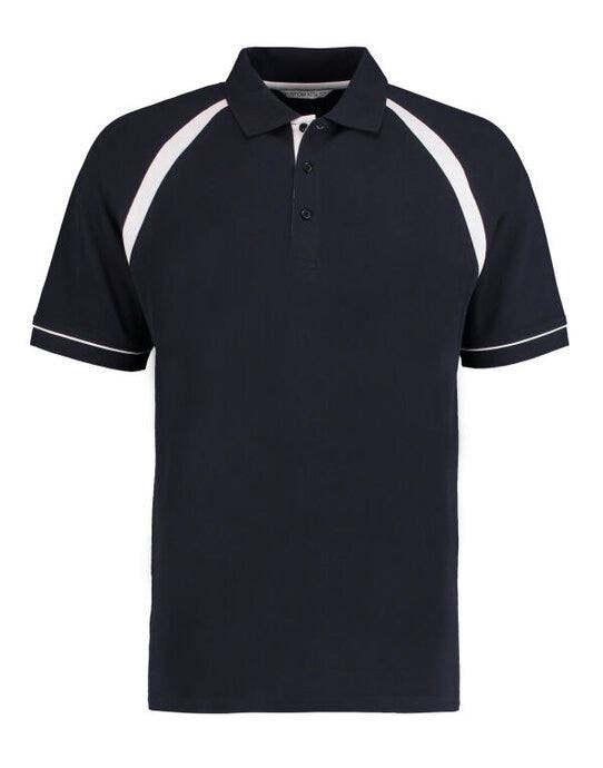 Kustom Kit KK615 Men Classic Fit Oak Hill Polo - Navy/White