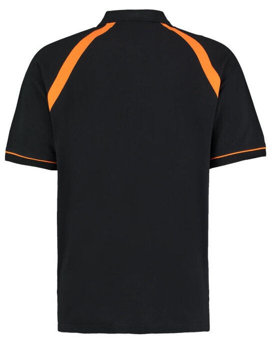Kustom Kit KK615 Men Classic Fit Oak Hill Polo - Black/Orange