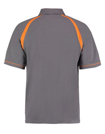 Kustom Kit KK615 Men Classic Fit Oak Hill Polo - Charcoal/Orange