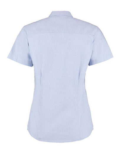 Kustom Kit KK701 Lady SS Tailored Oxford Shirt - Light Blue