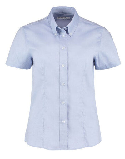 Kustom Kit KK701 Lady SS Tailored Oxford Shirt - Light Blue