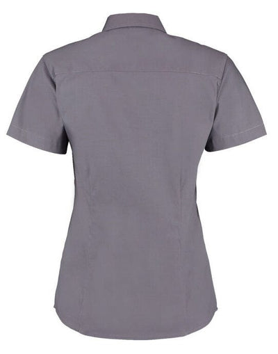 Kustom Kit KK701 Lady SS Tailored Oxford Shirt - Charcoal