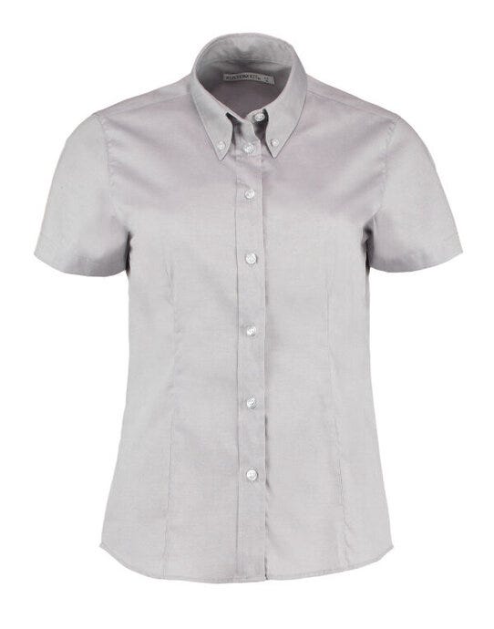 Kustom Kit KK701 Lady SS Tailored Oxford Shirt - Silver Grey