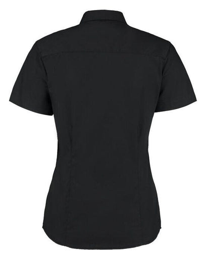 Kustom Kit KK701 Lady SS Tailored Oxford Shirt - Black