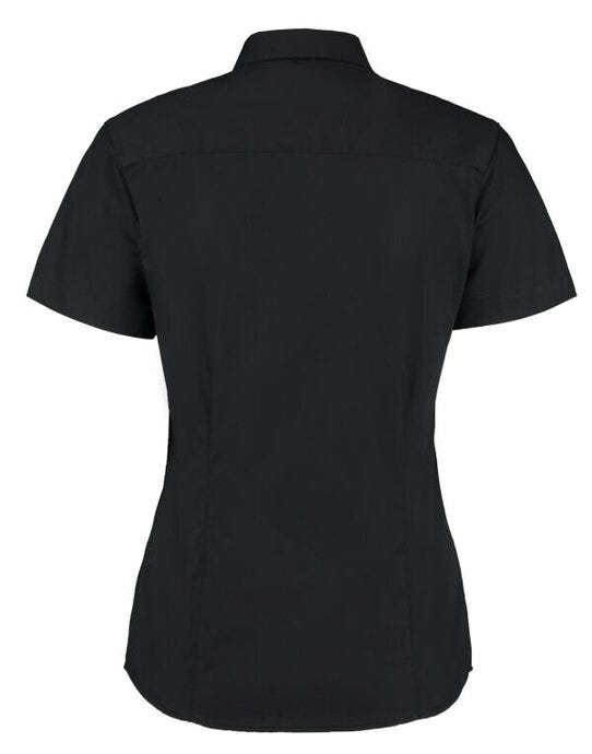 Kustom Kit KK701 Lady SS Tailored Oxford Shirt - Black