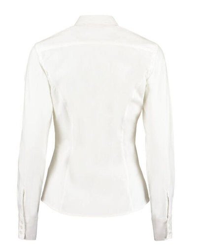 Kustom Kit KK702 Lady LS Tailored Oxford Shirt - White