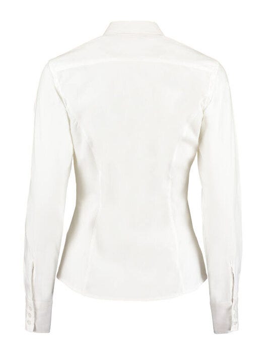 Kustom Kit KK702 Lady LS Tailored Oxford Shirt - White