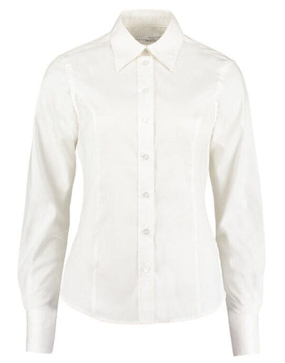 Kustom Kit KK702 Lady LS Tailored Oxford Shirt - White