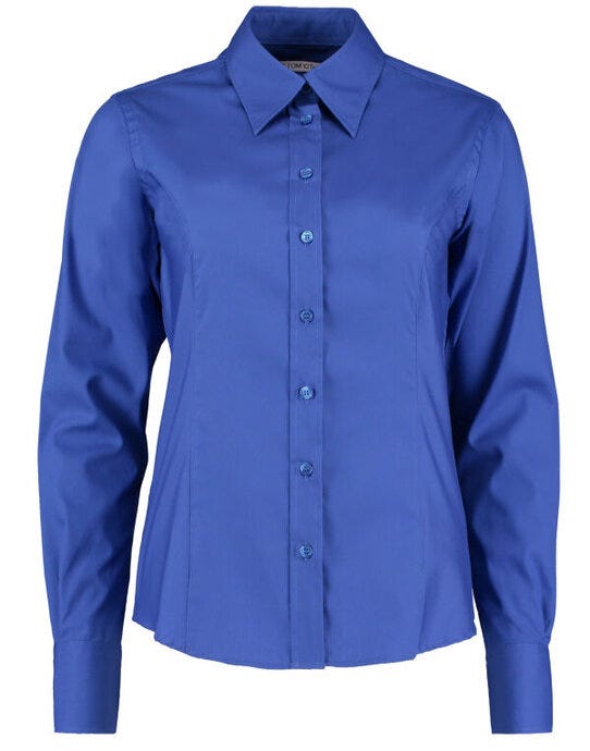 Kustom Kit KK702 Lady LS Tailored Oxford Shirt - Royal Blue