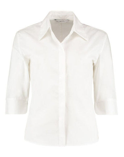 Kustom Kit KK715 Ladies 3/4 Continental Blouse - White