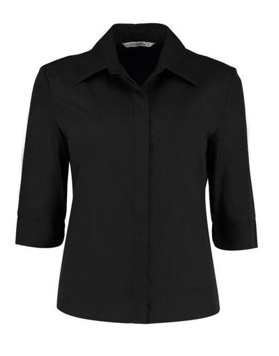 Kustom Kit KK715 Ladies 3/4 Continental Blouse - Black