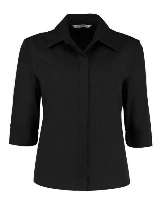 Kustom Kit KK715 Ladies 3/4 Continental Blouse - Black