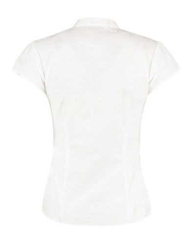 Kustom Kit KK727 Ladies Mandarin Collar Blouse - White