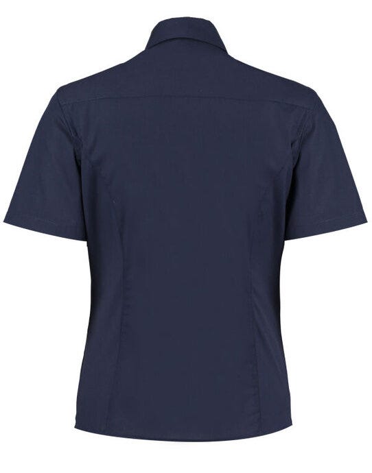 Kustom Kit KK742F Lady Tailor SS Business Shirt - Dark Navy