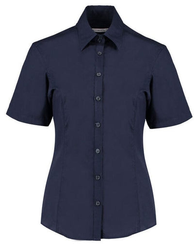 Kustom Kit KK742F Lady Tailor SS Business Shirt - Dark Navy