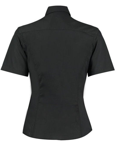 Kustom Kit KK742F Lady Tailor SS Business Shirt - Black