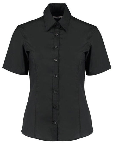 Kustom Kit KK742F Lady Tailor SS Business Shirt - Black