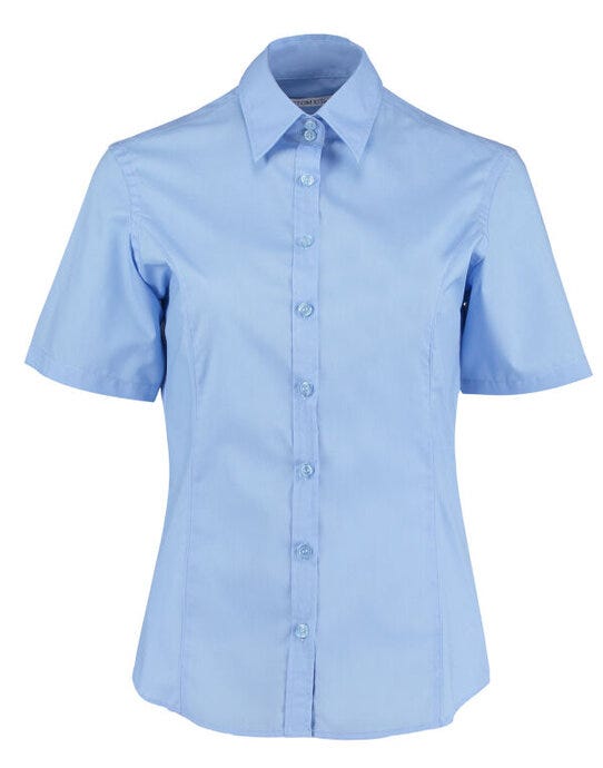 Kustom Kit KK742F Lady Tailor SS Business Shirt - Light Blue