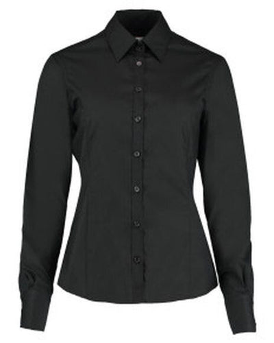 Kustom Kit KK743F Lady Tailor LS Business Shirt - Black