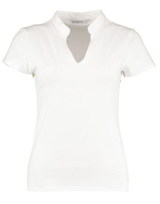 Kustom Kit KK770 Ladies Regular Mandarin Top - White
