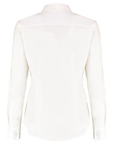 Kustom Kit KK782 Lady LS Stretch Oxford Shirt - White