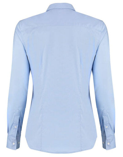 Kustom Kit KK782 Lady LS Stretch Oxford Shirt - Light Blue