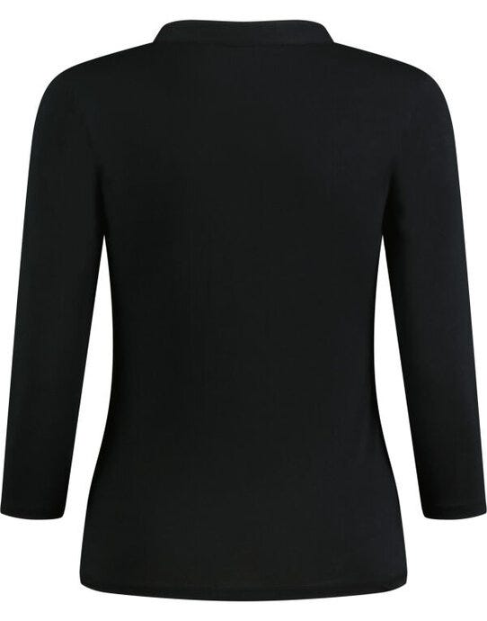 Kustom Kit KK785 Lady Mandarin Collar 3/4 Top - Black