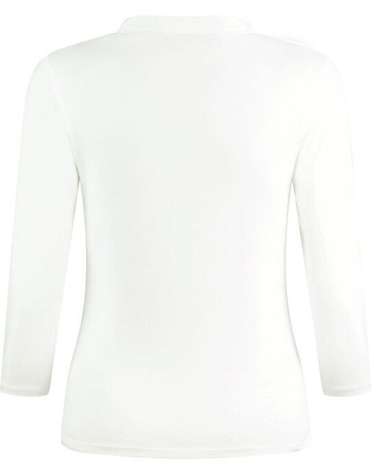 Kustom Kit KK785 Lady Mandarin Collar 3/4 Top - White