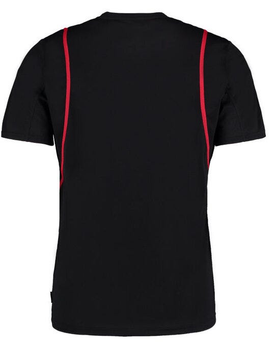 Kustom Kit KK991 Mens Cooltex Contrast Tee - Black/Red