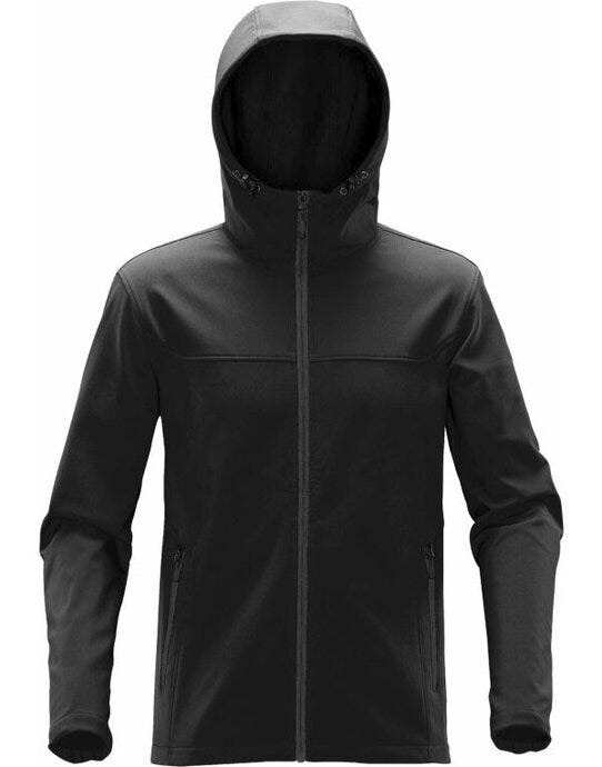 Stormtech KSH-1 Men's Orbiter Softshell Hoody - Black/Dolphin