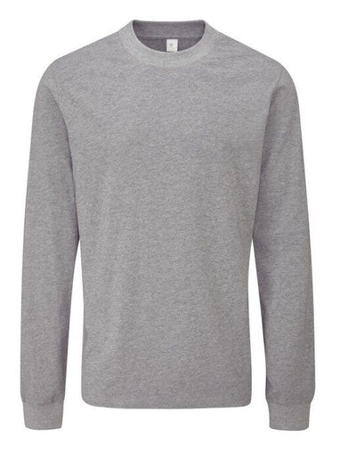 Mantis M06 Unisex Essential Organic LS T - Heather Grey Melange