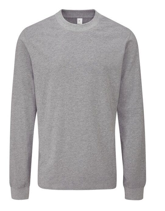 Mantis M06 Unisex Essential Organic LS T - Heather Grey Melange