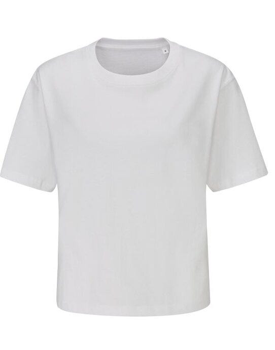 Mantis M198 Womens Organic Cropped T - White