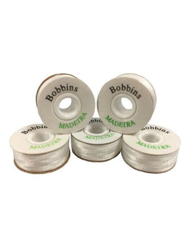 Madeira MAPW8 (Box 144) Prewound Bobbin Spools - White