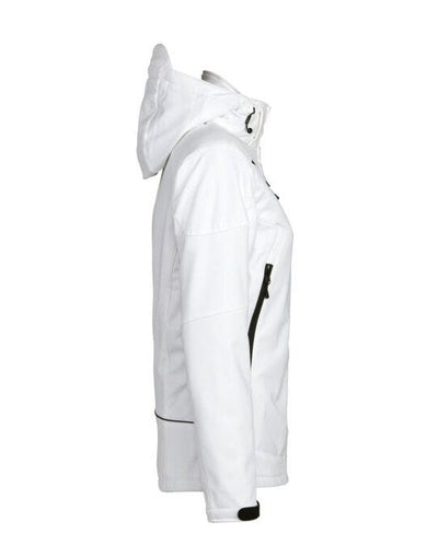 Printer Essentials PE2261041 Printer Ladies Skeleton Softshell Jacket - White