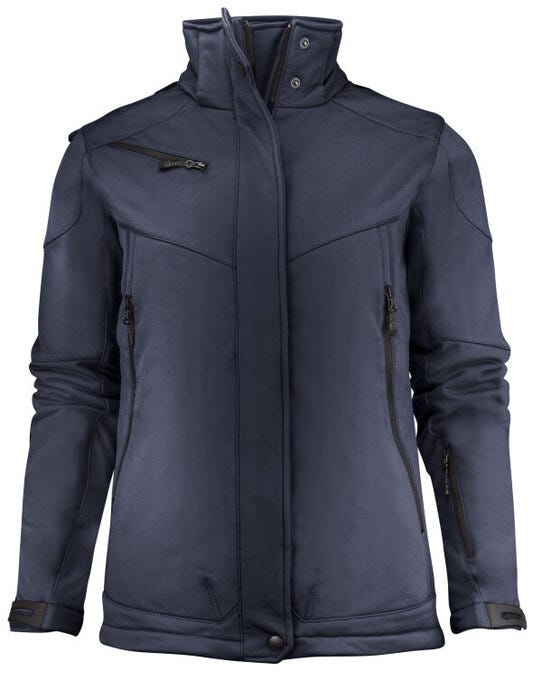 Printer Essentials PE2261041 Printer Ladies Skeleton Softshell Jacket - Navy