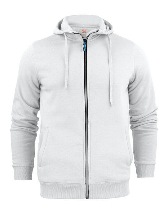 Printer Essentials PE2262051 Printer Mens Overhead Full Zip Hoodie - White
