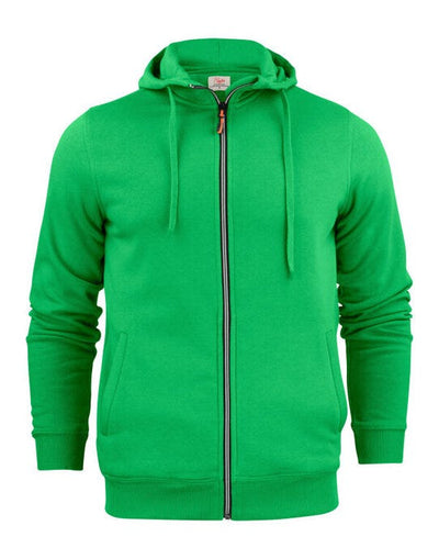 Printer Essentials PE2262051 Printer Mens Overhead Full Zip Hoodie - Fresh Green