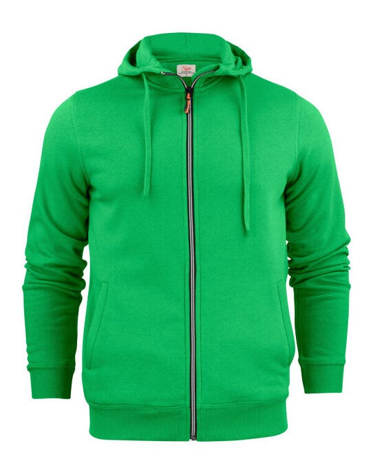 Printer Essentials PE2262051 Printer Mens Overhead Full Zip Hoodie - Fresh Green