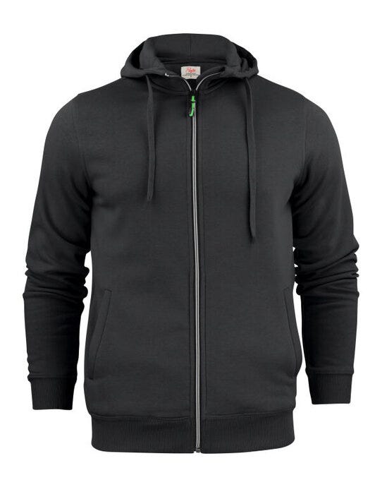 Printer Essentials PE2262051 Printer Mens Overhead Full Zip Hoodie - Black