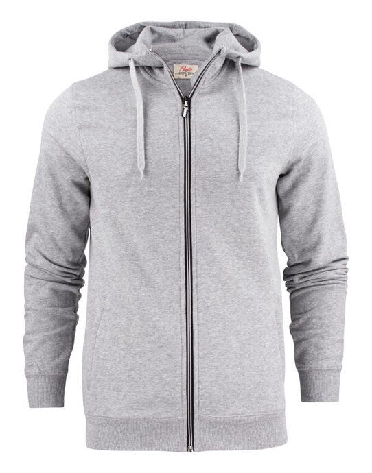 Printer Essentials PE2262051 Printer Mens Overhead Full Zip Hoodie - Grey Melange